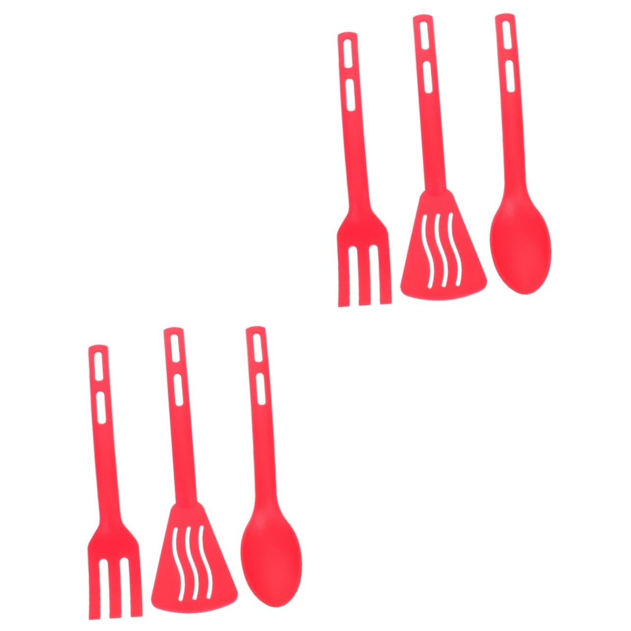 Amosfun 2 Sets Spoon and Spatula Kitchen Utensil Set Hutch Kitchen Cookware Kitchen Turner Spatula Kitchen Ware Wear-resistant Wok Spatula Delicate Turner Spatula Cooking Spatula Pp Rosy