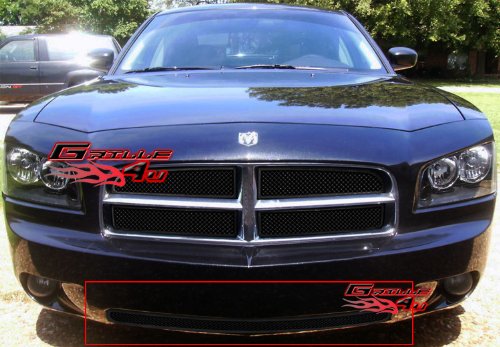 Aps Compatible With 2005-2010 Dodge Charger Lower Bumper Black Stainless Mesh Grille D76439H #TOP13