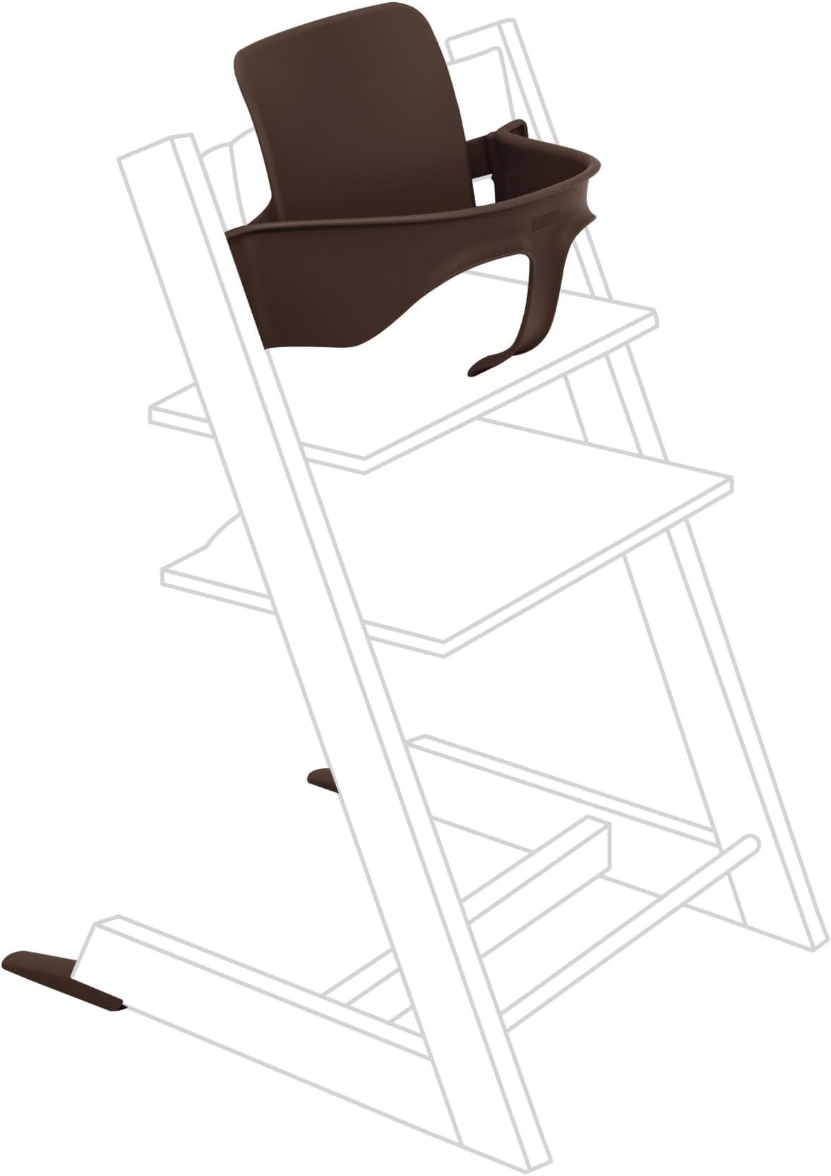 Stokke Tripp Trapp Highchair Baby Set, Walnut Brown - Ergonomic and Detachable, Suitable for Baby from 6 Months to 3 Years