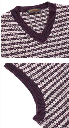 Mens Cashmere Sleeveless Sweater Vest Classic Business Gentleman V Neck Knitwear Knitted Waistcoat Sweater Tank Tops3