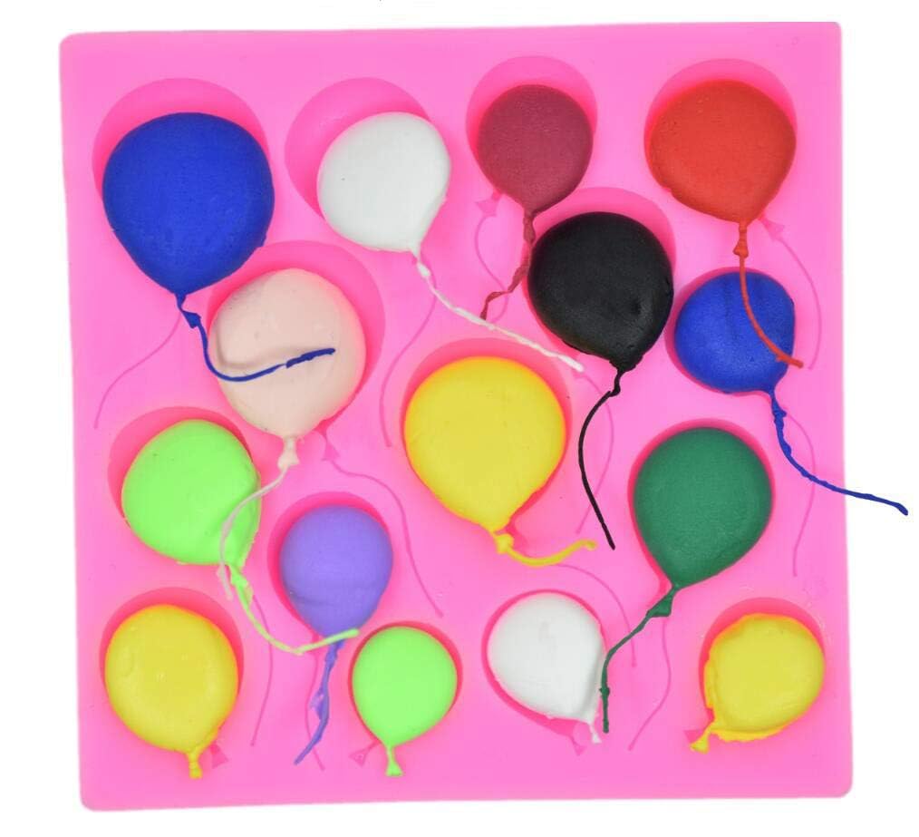 MATIN IMPEX Balloon Shape Silicone Mold (Pink, 1 Pc) | Reusable Mould for Fondant, Chocolate, Cake Decorating, Resin, Clay & DIY Crafts