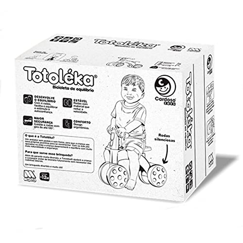 Bicicleta De Equilíbrio Infantil 4 Rodas Sem Pedal Totoleka Azul