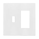 ENERLITES Combination Toggle Light Switch/Decorator Light Switch Plate, Double Switch Wall Plate, Standard Size 2-Gang 4.68