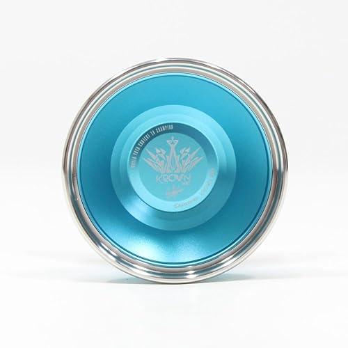 KROWN.WST - Yoyó bimetálico ancho - Shinya KIDO Signature YoYo (azul con borde plateado)