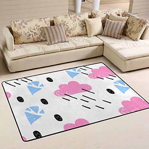 Grand tapis de sol super doux 182x121 cm velours corail abstrait chambre - 6