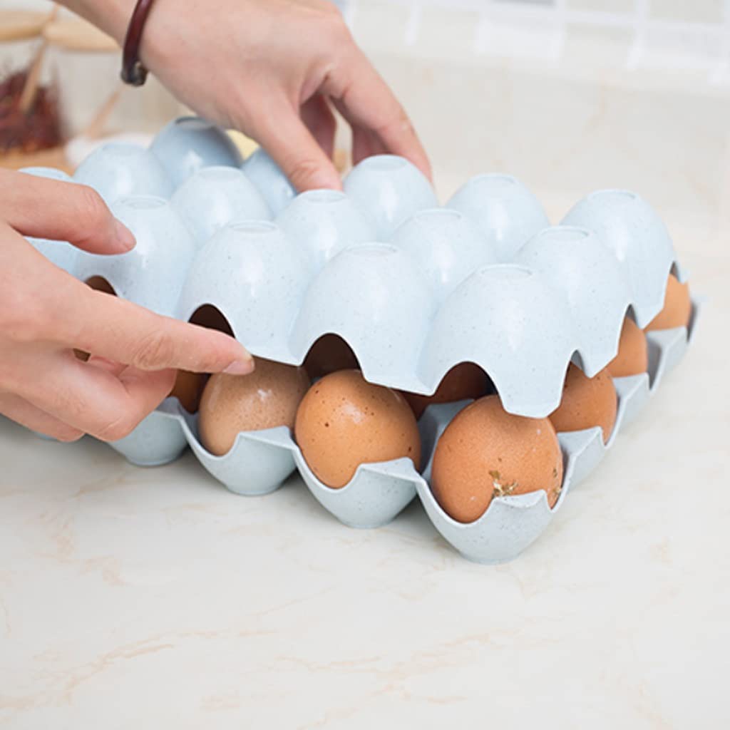 Caja de Almacenamiento de Huevos apilable Caja de Almacenamiento de Huevos de plástico, Estante de Almacenamiento de Huevos para refrigerador Caja de Almacenamiento de Cocina