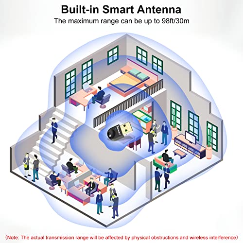 Usb Bluetooth Adapter 5.3 For Desktop Pc, Really Plug & Play Mini Bluetooth Edr Dongle Receiver & Transmitter For Laptop Computer Bluetooth Headphones Keyboard Mouse Speakers Printer Windows 11/10/8.1 #TOP4