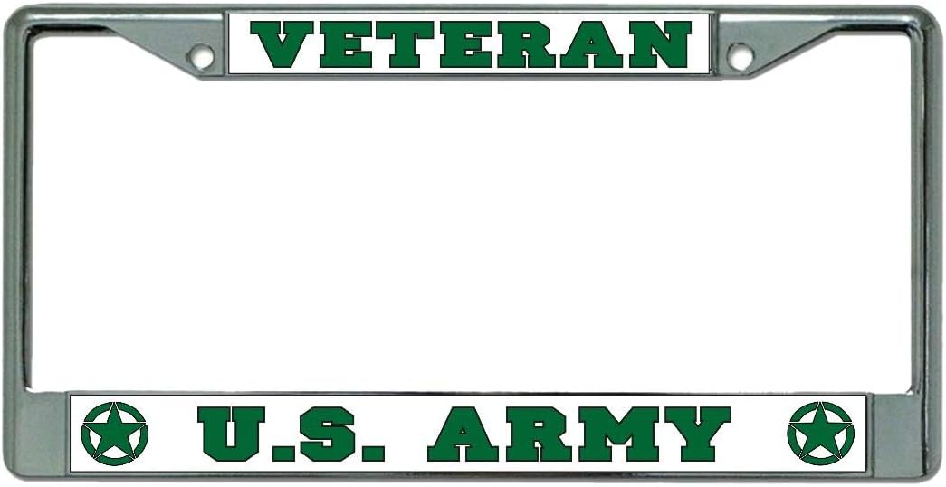 U.S. Army Veteran Chrome License Plate Frame