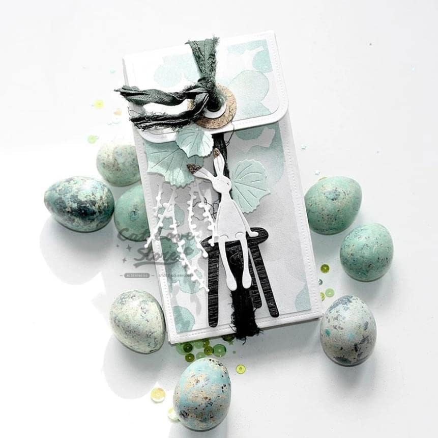 Easter Bunny Cutting Die Cuts, DIY Crafts Template Easter Bunny Scrapbook Cards Cutting Dies Cut Stencils for DIY Embossing Card Making Decorative Paper Dies Scrapbooking image 4