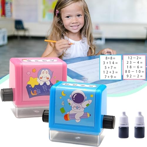 Image of Math Roller Stamps for Kids | Smart Multiplication Teaching Stamp | 1-100 Practice Learning Tool for Preschool, Kindergarten & Home School Teachers