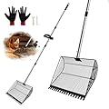 Zxweqr 13-inch Sand-Grade Chicken Poop Scooper, Large Adjustable Metal Poultry House Manure Scoop, Chicken Poop Scooper Suitable for Cleaning Chicken Coops, Stables, Gardens, and Small Farms