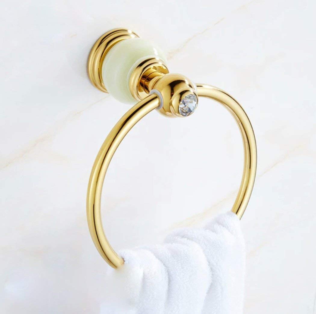 Anneau à serviette de bain en cuivre GZZ au style américain pour fixation murale
