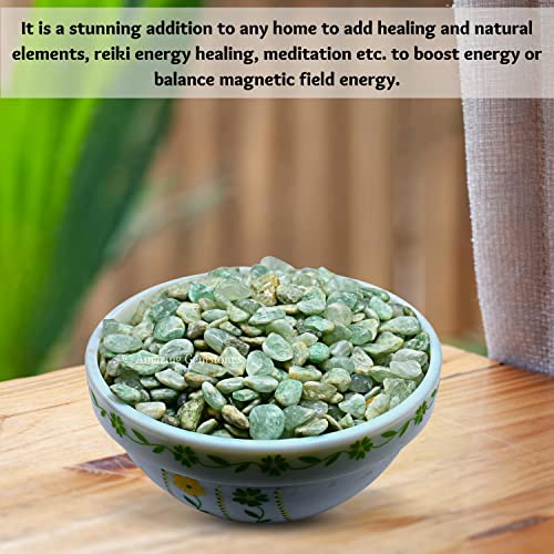 Image of Amazing Gemstone Light Green Aventurine Crystal Chips Aquarium Gravel Rocks - Green Aventurine Chips Bulk Fish Tank Gravel, Small Tumbled Stone Chips and Tiny Crystals for Decoration