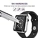 hairbowsales Compatible [2 - Pack] Apple Watch 38mm Tempered Glass Screen Protector, hairbowsales Anti-Scratch Full Coverage Scratch-Proof Screen Film Compatible 38mm Series 1/2/3(Black)