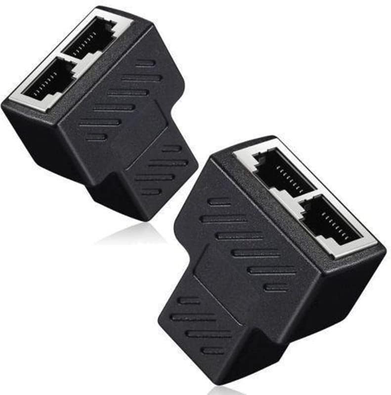 Adaptador Divisor RJ45 2 Puertos Pack x2 miniatura 1