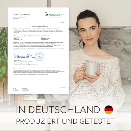 D-Mannose Pulver 250g - D Mannose Pulver in Deutschland abgefüllt & laborgeprüft, 125 Tage Versorgung- Natürlich, Vegan - Extra Dosierlöffel - RAIBU