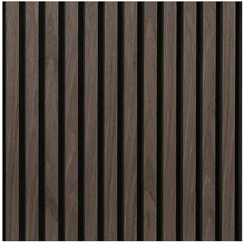 Acoustic Slatted Wall Panel Decorative Slat 3D Timber Oak Natural - 2400mm x 600mm (3X Panel Dark Oak 2400x600mm)
