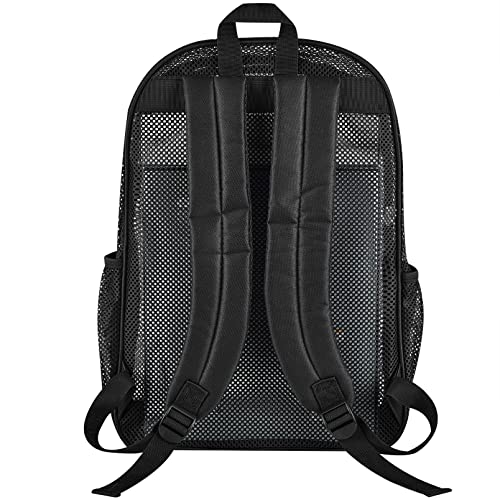 Heavy Duty Mesh Backpacks For Adults, Mesh School Bags For Boys And Girls, See Through School Bags With Adjustable Straps, Mesh Bags For Swimming, Fitness, Sports, Carry Portable Oxygen Concentrators #TOP4