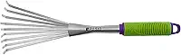 VASSOURA METALICA PARA JARDIM 42CM CABO EMBORRACHADO 630078 PALISAD