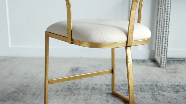 Sillón Metal Dorado Negro Confortable miniatura 7