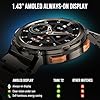 HIDAMEL Smart Watches for Men, 60 Days Standby Battery Life, 50M Waterproof, 1.43" AMOLED Display, Military Health Fitness Tracker with Dial Call & Answer/AI Voice, 2 Watchbands(Stainless Steel+TPU) #2