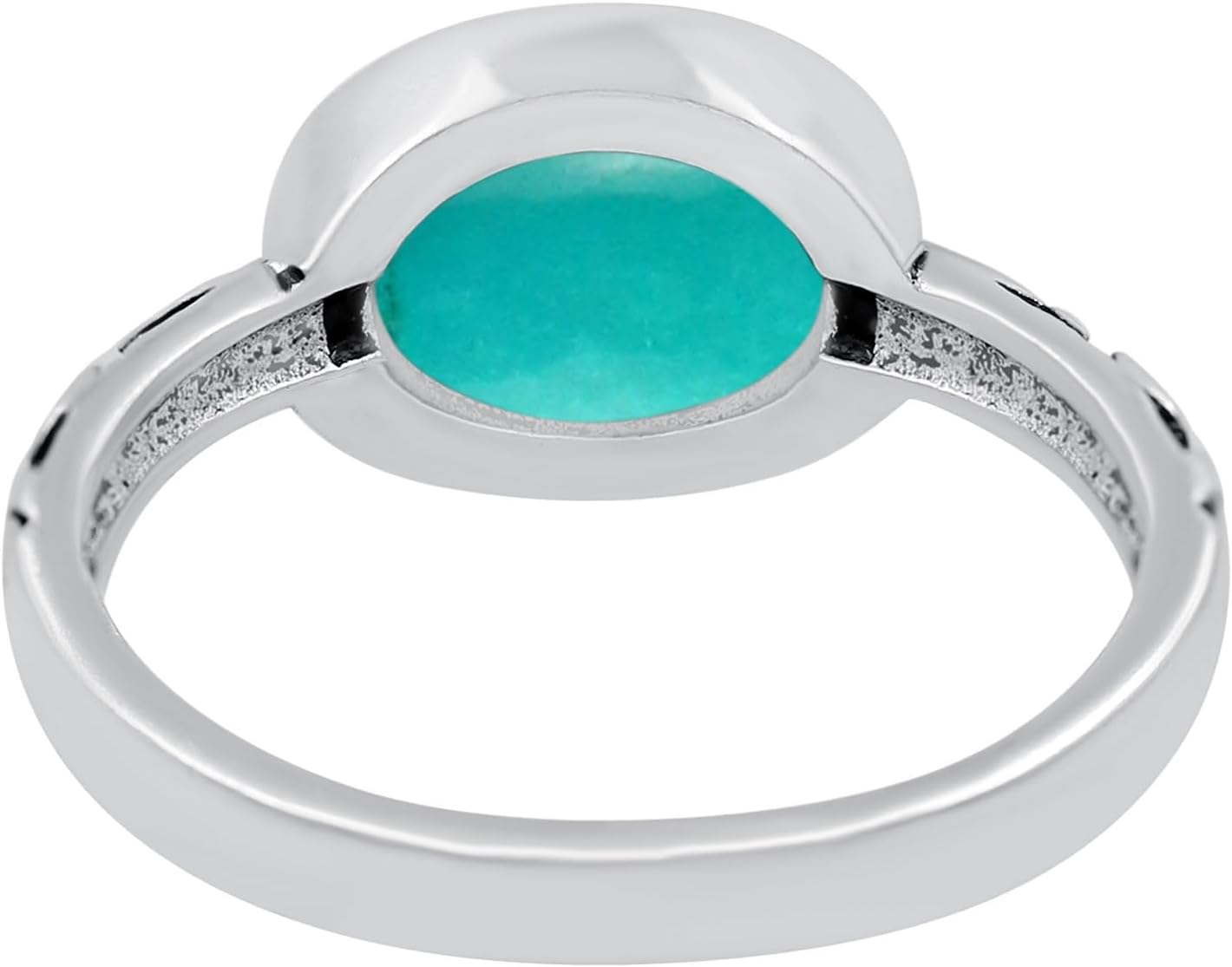 Natural Labradorite/Moonstone/Amethyst/Turquoise/Lapis Oval Shape Gemstone Rings for Women - 925 Silver Overlay Handmade Birthstone Ring Jewelry Gift for Women Mom Wife - Image 4