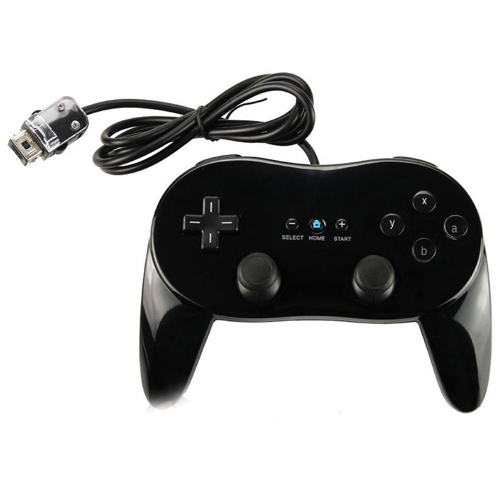 2 Classic Controller Pro For Nintendo Wii Remote BLACK US Ship