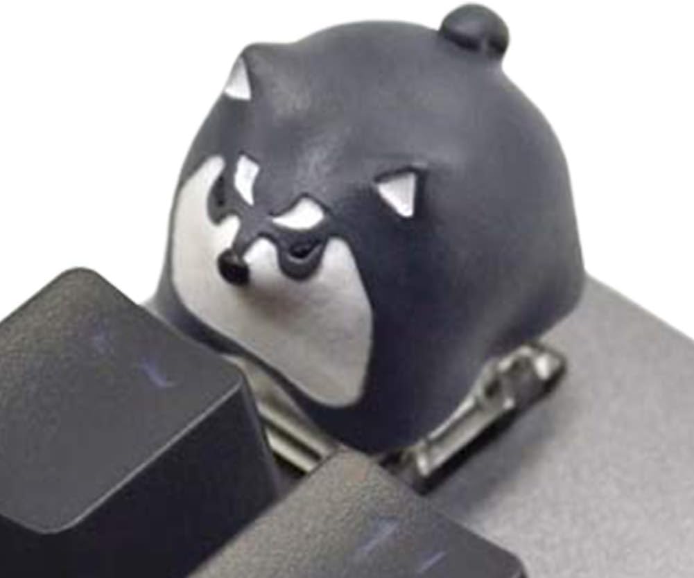 Personalized Cute Dog Resin Keycap OEM Profile Keycap Esc Keycap for Mechanical Keyboard MX Switch R4 (Black)