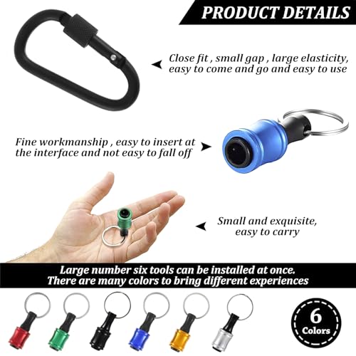 18-Piece 1/4" Hex Shank Screwdriver Bit Holder Keychain Adapter