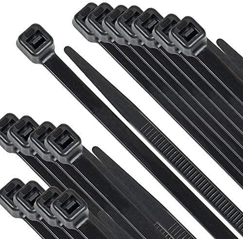 Beshine 250 Pack of Black Cable Ties, 300mm x 4.8mm, 12" Tie Wraps - Self Locking, Heavy Duty Nylon Zip Ties for Home Office Garage and Workshop