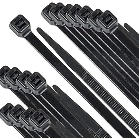 250 Pack of Heavy Duty Black Cable Ties Cover