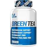Evlution Nutrition Green Tea Leaf Extract Supplement with EGCG for Metabolism and Antioxidant...