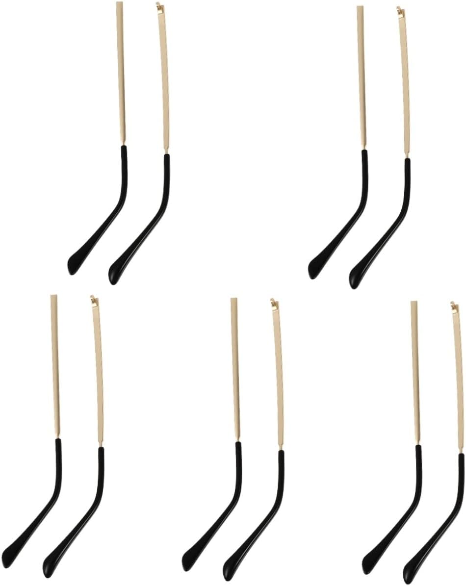 MAGICLULU 5pairs Diy Metal Glasses Frame Legs Eyeglasses Replacement Temples Metal Glasses Temple Eyewear Frame