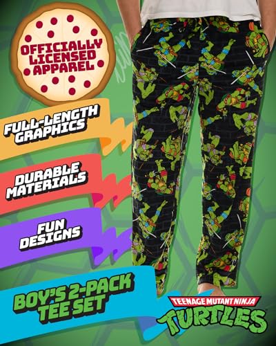 Teenage Mutant Ninja Turtles Men's All Over Print Pajama Pant, Adjustable/Elastic Waistband, Soft Silky Sleepwear2