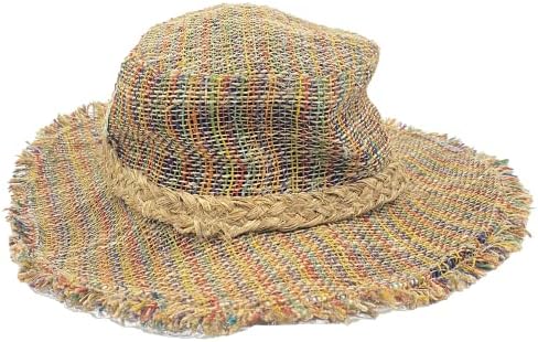Fwosi Himalayan Hemp Sun Hat - Outdoor Durable, Washable, Travel, Beach Accessories - Handmade in Nepal Beige