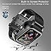 SPIDERCASE for Apple Watch Series 5/4 44mm Case with Band, Built-in Screen Protector Full Rugged Case, Daily Waterproof, Anti-Scratch, Shockproof, Soft Silicone Band for Apple Watch Series 5/4 44mm