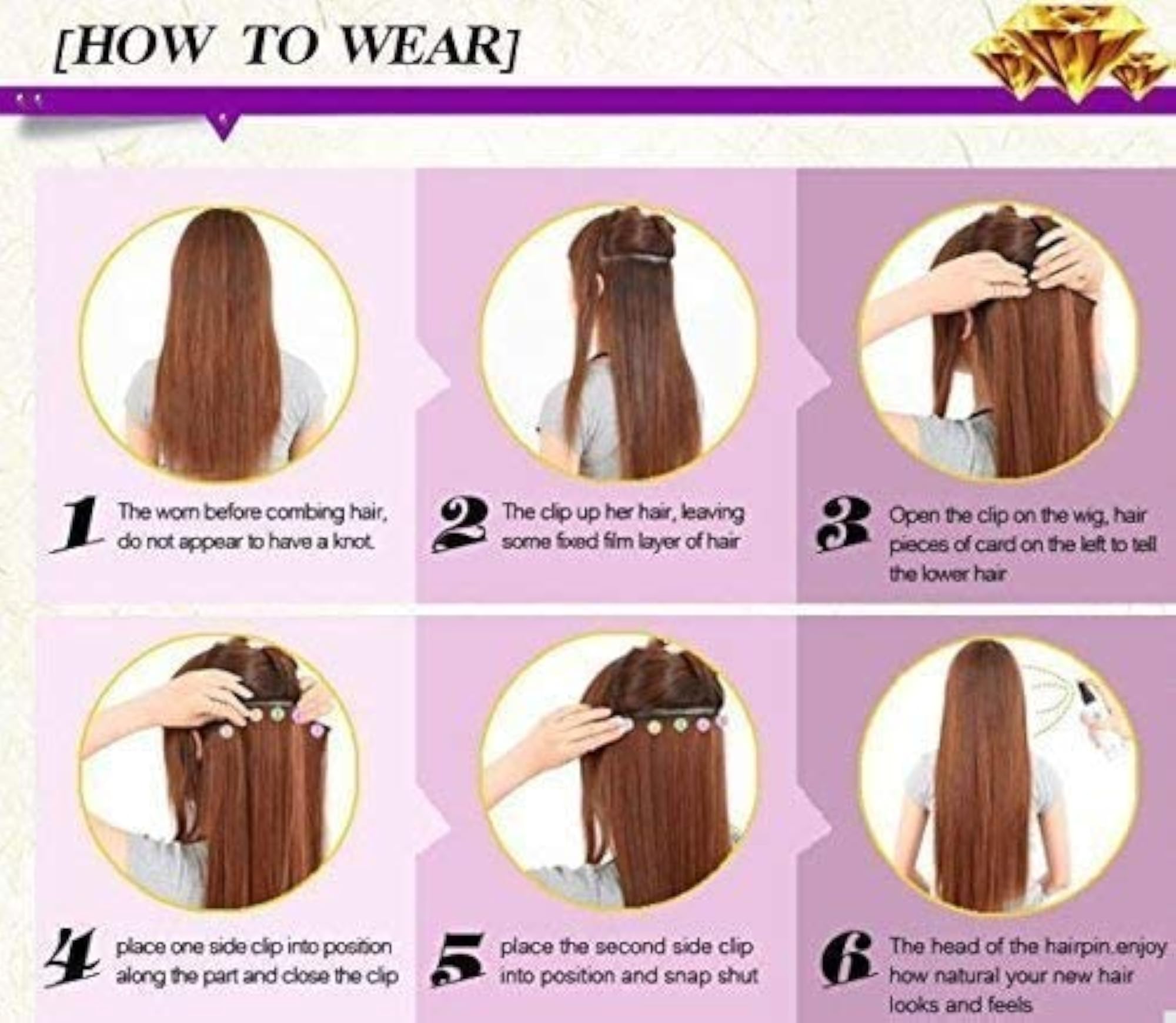 14 Clip Long Straight Hair Extensions for Women