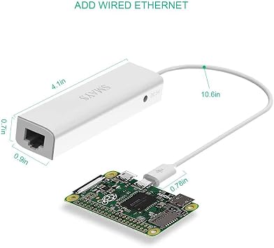 Micro USB to Ethernet Adapter for Raspberry Pi Zero, Chromecast, Fire Stick | TV Stick Streaming Device - Powered Micro USB Hub RJ45 Network Dongle, Microusb Android OTG Adapter for Tablet