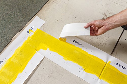 Brady Estêncil de marcação de piso PaintStripe, linha contínua, 0,6 cm de altura, 10 cm de largura,
