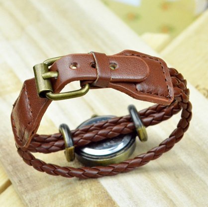 chinkyboo Caltrad Damen Armbanduhr, Retro, Bronze, Armband zum Wickeln, Quartz