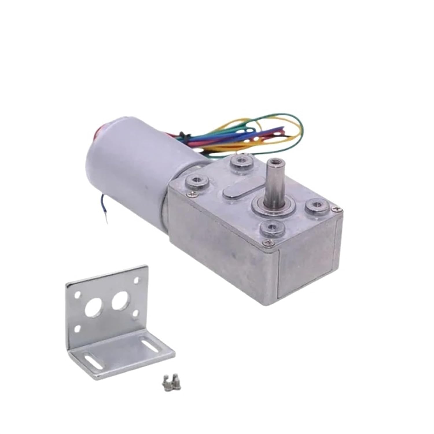 12V JGY-2838 DC Worm Gear Motor Brushless Power-Off Self-Locking Max 60kg High CW/CCW DIY Toy Electric Home Appliances(Motor-Bracket,12V_10RPM)