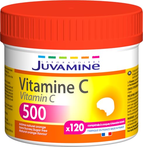 JUVAMINE - Vitamine C500 - Maxi Format - 120 Comprimés à croquer (Lot de 1)