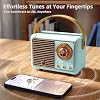 Retro Mini Speaker Vintage Decor Aesthetic Portable Wireless Speaker Built-in Mic Best Birthday Gifts Ideas Teenage,Boys,Men,Him Old Fashion Style for Home,Office,Bookshelf,Kitchen,Bedroom(Blue) #2