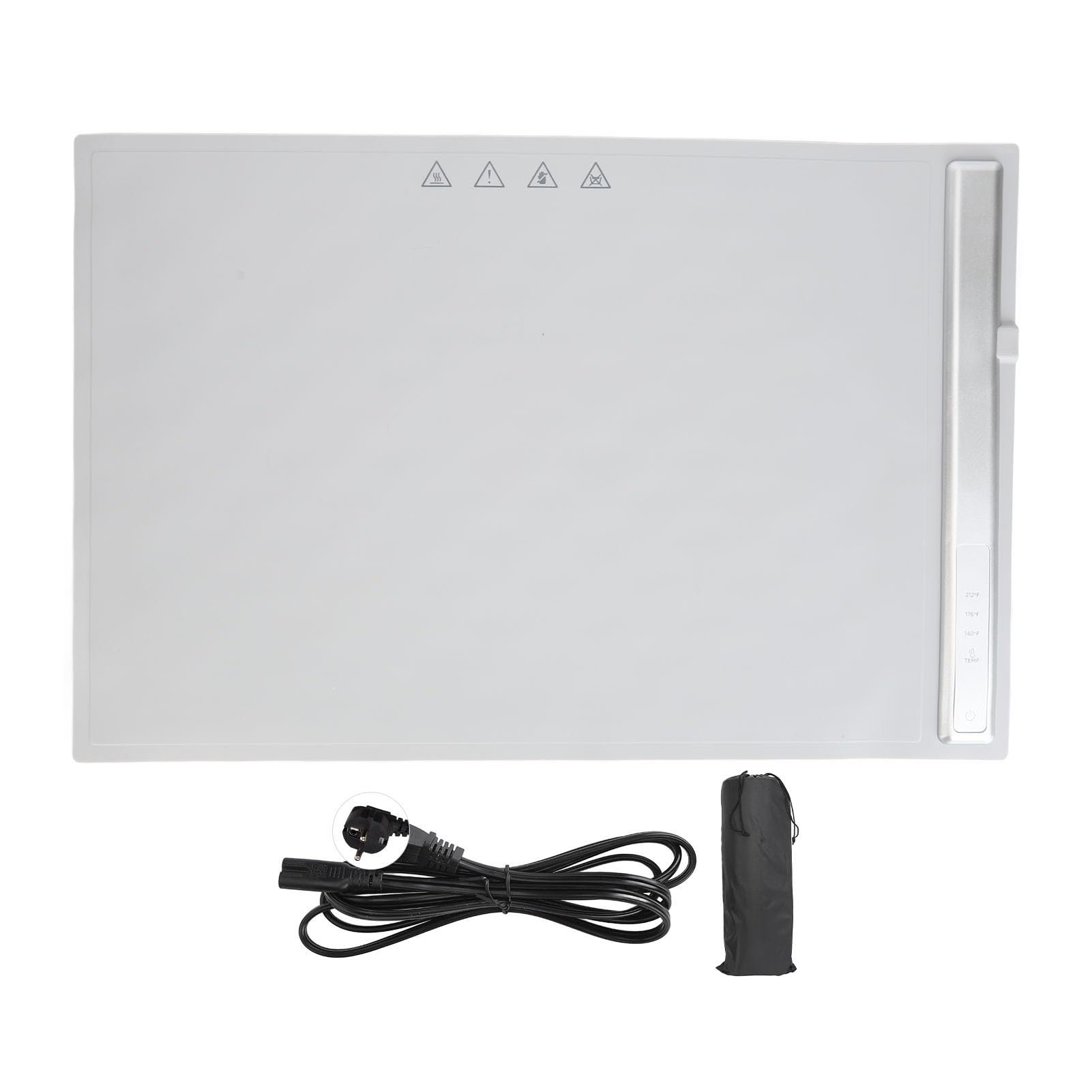 Fdit Bandeja Eléctrica Calientaplatos con Control Táctil y 3 Ajustes de Temperatura Plegable para Buffets Fiestas (Enchufe europeo 220V)