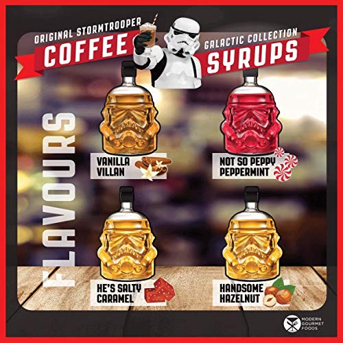 Modern Gourmet Foods, Stormtrooper Koffiesiroop, Set van 4 Smaken Inclusief Vanille, Pepermunt, Karamel en Hazelnoot… - Image 6