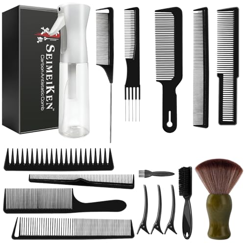 SEIMEIKEN 16 PCS Professional Barber Comb & Brush Set