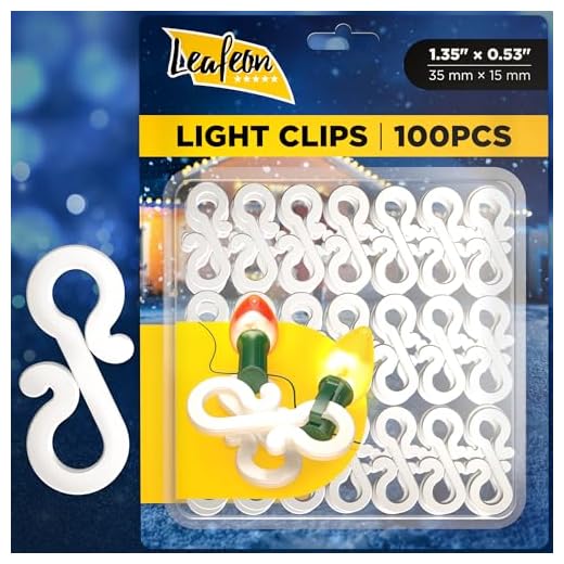 Christmas Light Clips for Outside 100PCs - S-Shaped Gutter Clips for Hanging Outdoor Lights (1.35” x 0.53”)