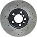 StopTech 128.34127R Sport Cross Drilled Brake Rotor (Front Right), 1 Pack