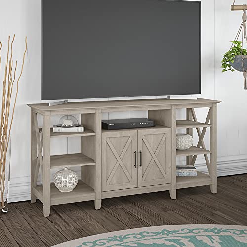 Bush Furniture Key West Tall Stand For 65 Inch Tv, Washed Gray #TOP1