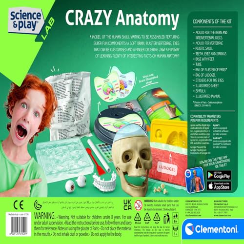 Clementoni - Clementoni - 61520 - Science & Play Crazy Anatomy Scientific Kit for Children - Ages 8 Years Plus